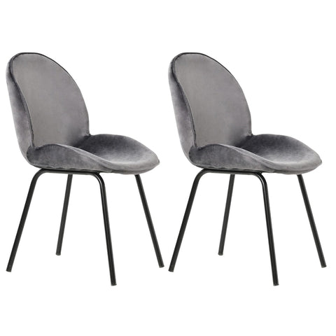 Rootz 2 Piece Set Dining Chairs - Velvet Chairs - Elegant Seating - Extra Comfort - 52cm x 43cm x 90cm