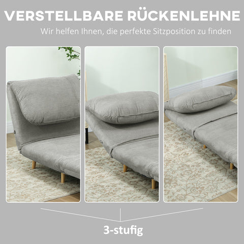 Rootz 2-in-1 Sleep Armchair Guest Bed - Recliner - Folding Sofa - Adjustable Headrest - Space Saving - 82cm x 89cm x 83cm Grey