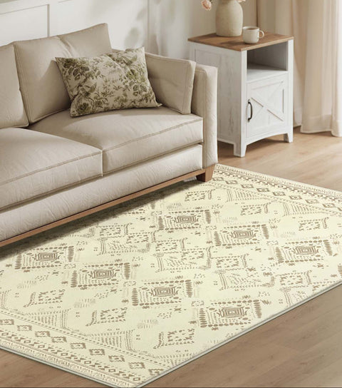 Rootz Boho Carpet - Fluffy Rug - Sandbar Mat - Plush Comfort - 120cm x 170cm