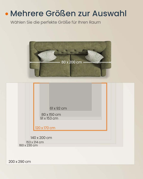 Rootz Boho Carpet - Fluffy Rug - Sandbar Mat - Plush Comfort - 120cm x 170cm