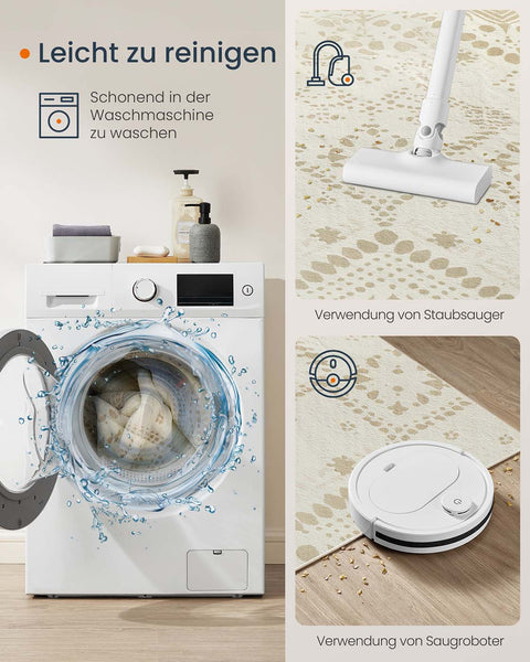 Rootz Boho Carpet - Fluffy Rug - Sandbar Mat - Plush Comfort - 120cm x 170cm