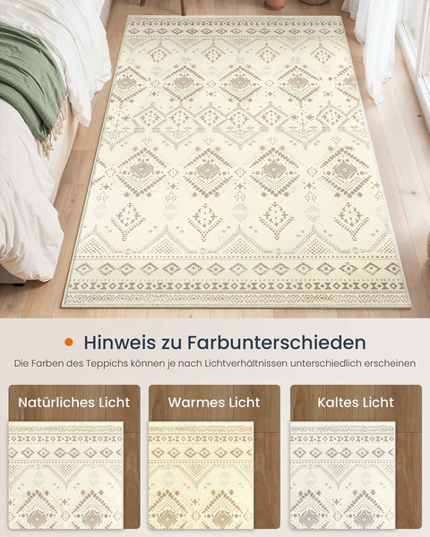 Rootz Boho Carpet - Fluffy Rug - Sandbar Mat - Plush Comfort - 120cm x 170cm