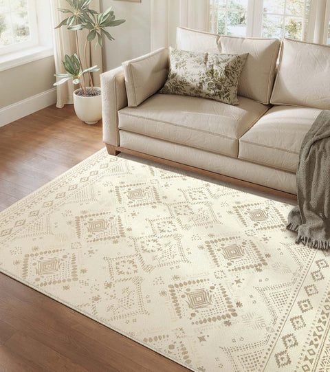 Rootz Boho Carpet – Fluffy & Cozy Rug – Sandbars Pattern – Soft Feel – Polyester & Felt – 160cm x 230cm