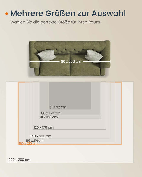 Rootz Boho Carpet – Fluffy & Cozy Rug – Sandbars Pattern – Soft Feel – Polyester & Felt – 160cm x 230cm