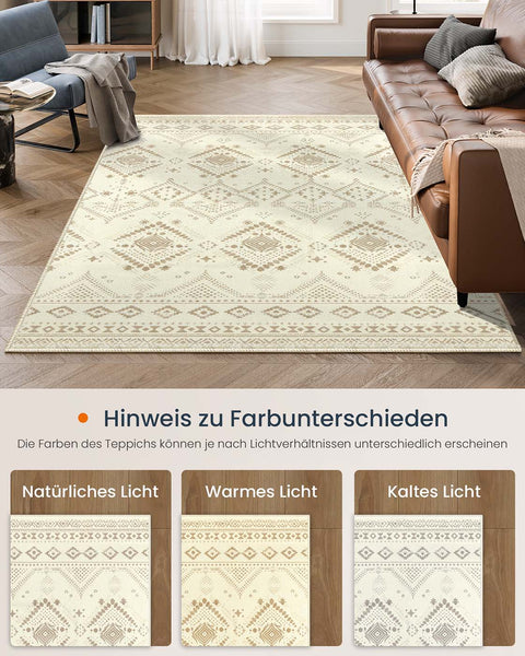 Rootz Boho Carpet – Fluffy & Cozy Rug – Sandbars Pattern – Soft Feel – Polyester & Felt – 160cm x 230cm