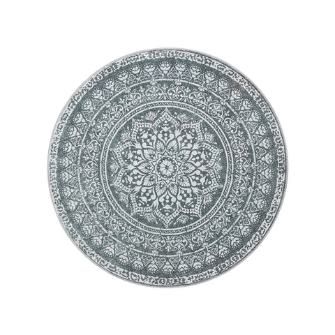 Rootz Round Carpet - Boho Rug - Anthracite Gray - Polyester Felt TPR - 160cm Diameter - Lightweight - 2.8kg