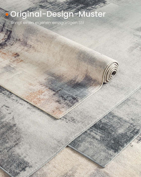 Rootz Carpet - Machine Washable Rug -  Brown Area Mat - Easy Maintenance - 92cm x 153cm