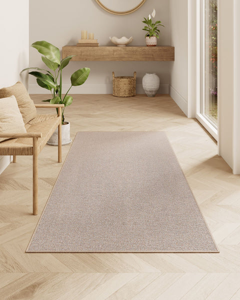 Rootz Camel Brown Jute Look Rug - Area Rug - Indoor Rug - 580g/m2 Polyester - 200g/m2 Felt - 650g/m2 TPR - 80cm x 150cm