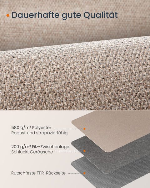 Rootz Area Rug - Carpet - Floor Mat - Machine Washable - 80cm x 300cm - Camel Brown Polyester