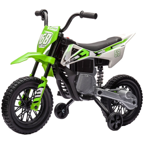 Rootz Motorcycle for Children - Kids Electric Bike - Ride-On Motorbike - Shock Absorber - 107L x 56W x 70H cm - Music & Training Wheels for Fun
