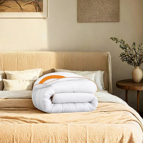 Rootz 300 GSM Duvet - Comforter - Quilt - Soft & Lightweight - White - 200cm x 135cm