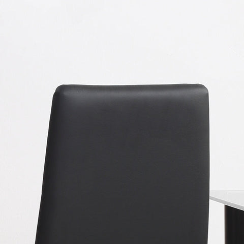 Rootz Set of 4 Dining Room Chairs - Kitchen Chairs - Modern Design - Optimal Support - Maximum Comfort - Durable and Robust - 41cm x 50cm x 97cm - Black