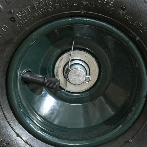 Rootz Garden Trolley - Swivel Seat - Height Adjustable - Garden Cart - Air-filled Tires - Strong - Steel-plastic-rubber - Dark Green - 83L x 36.5W x 45-60H cm