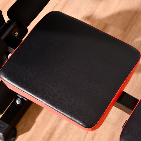 Rootz Adjustable Fitness Dumbbell Bench - Workout Station - Home Gym Equipment - Incline Function - 175cm x 127cm - Black+Red