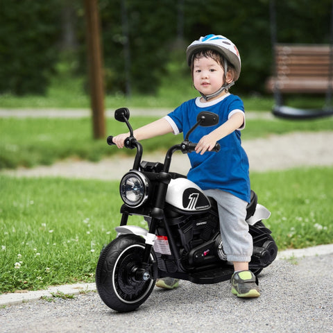 Rootz Children's Electric Motorcycle - Kids Bike - Ride on Toy - Headlight & Training Wheels - Develops Motor Skills - 76cm x 42cm x 57cm