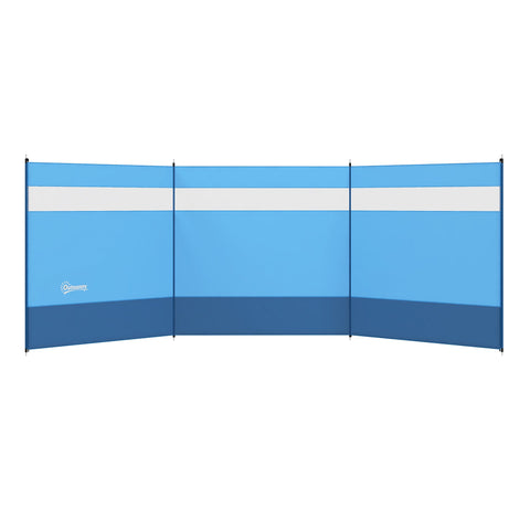 Rootz Mobile Foldable Camping Windbreak - Privacy Screen - Wind Protection - Easy Setup - 440cm x 140cm - Includes Carry Bag & Steel Poles