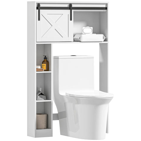 Rootz Toilet Shelf - Over Toilet Storage - Space-Saving Shelf - Maximize Bathroom Space - 80cm x 17cm x 128cm