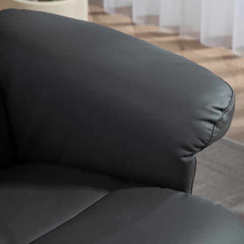 Rootz Relaxation Chair with Stool - Recliner - Swivel Chair - 145° Tilt & Storage - Grey - 80cm x 86cm x 99cm