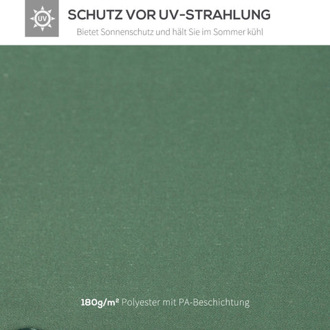Rootz Replacement Roof for Metal Gazebo - Garden Pavilion Roof - Party Tent Canopy - UV Protection - Weather-Resistant - 3x3m - Dark Green Polyester