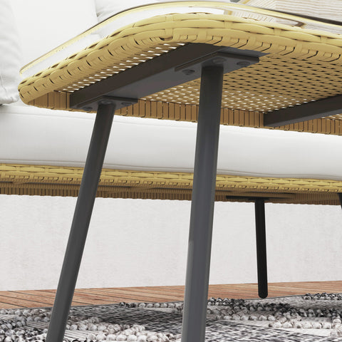 Rootz Complete Corner Garden Lounge 5-Seater - Patio Set - Outdoor Furniture - Weatherproof - Sofas 112x63x74cm, Table 90x45x42cm