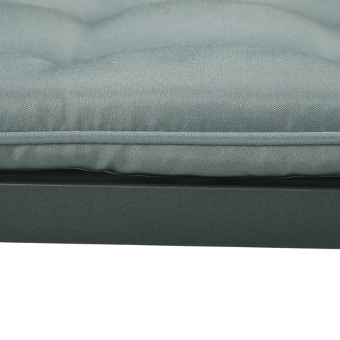 Rootz Garden Chair Cushions Set of 4 - Quilted Seat Pads - High-Density Foam - Comfort Boost - 43L x 41W x 4H cm - Grey