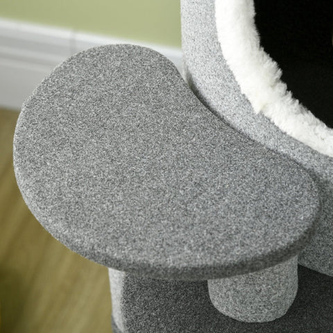 Rootz Cat Tree - Ultimate Scratching Post - Cat Climbing Tower - Multi-Level - Durable Sisal Rope - Soft Plush Fabric - Ø57 x 99H cm