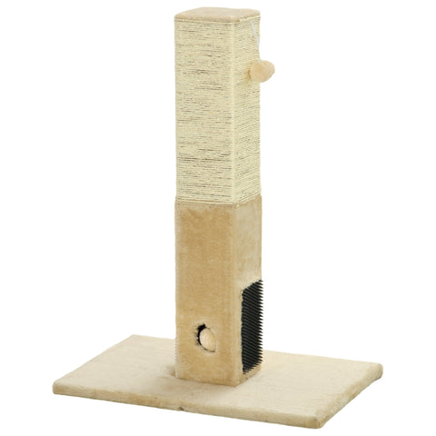 Rootz Cat Scratching Post - Cat Tree - Kitty Tower - Includes Toy - Jute Rope - 59.5cm x 39cm x 79cm