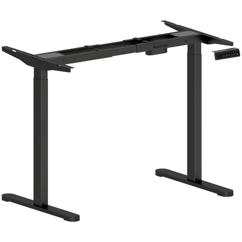 Rootz Electric Desk Frame - Height Adjustable - Motorized Standing Desk - Memory Function - Steel Frame - 83-130cm W x 45cm D x 70-118cm H