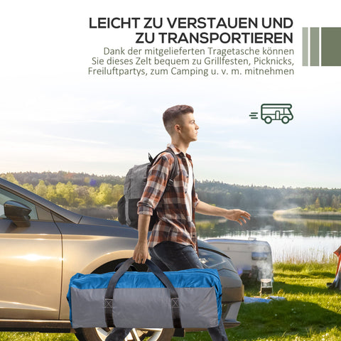 Rootz Event Shelter Pavilion - Garden Tent - Festival Canopy - Water-Repellent Coating - 350cm x 350cm x 222cm