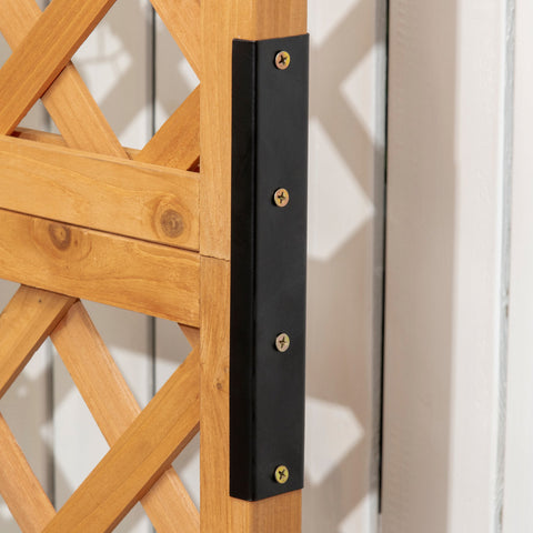 Rootz Square Planting Box with Rank Grille - Elevated Planter - Fir Wood Planter - Pre-oiled Fir Wood - 54.5l x 52b x 180H cm