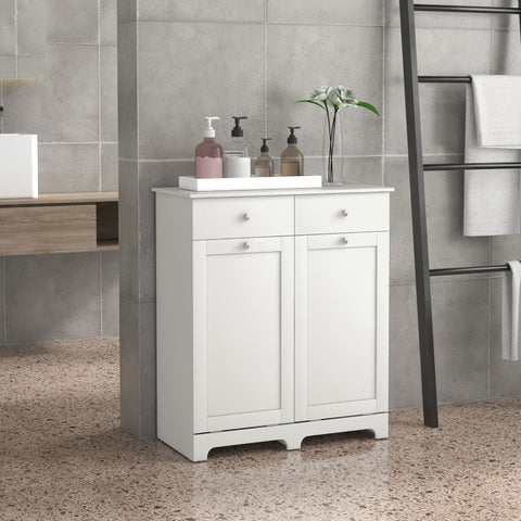 Rootz Bathroom Cabinet - Storage Furniture - Foldable Laundry Baskets - Optimal Organization - 78L x 40B x 90.5H cm