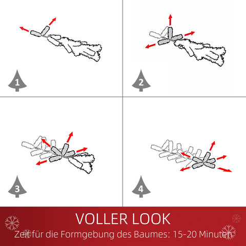 Rootz Artificial Christmas Tree - Festive Tree - Xmas Tree - Fireproof & Realistic - Ø69 x 150 cm