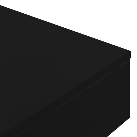 Rootz Coffee Table - Living Room Table - High Gloss - Removable Storage - LED Light Effect - 72cm x 72cm x 30cm