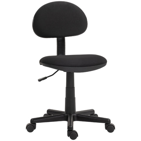 Rootz Rotot Office Chair - Ergonomic Seat - Armless Design - Black - Adjustable Comfort - 43cm x 51cm x 73-85cm