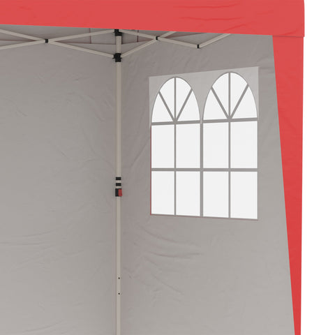 Rootz Height-Adjustable Foldable Garden Pavilion - Pop-Up Gazebo - Outdoor Canopy - UV Protection 30+ - 202cm x 202cm x 261cm