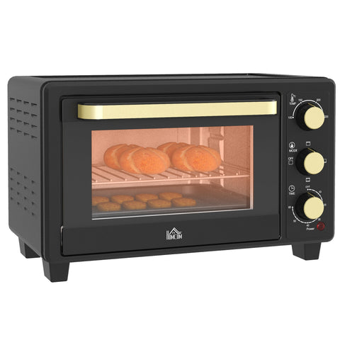 Rootz Mini Oven - Toaster Oven - Compact Cooker - 60-Min Timer - 44cm x 32cm x 28.1cm - Perfect for Small Kitchens and Studio Apartments
