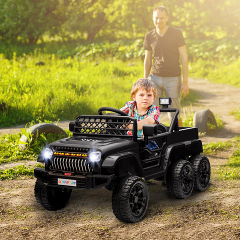 Rootz 12V Electric Kids Car with Trailer - Ride-On Toy - Children's Electric Vehicle - 4 Motors & Safe Remote Control - 122cm x 62.5cm x 65cm