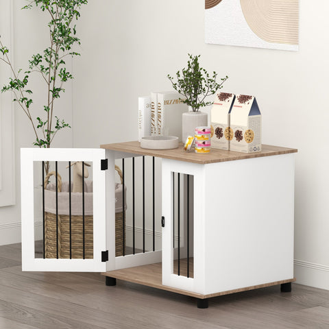 Rootz Dog Cage Side Table - Pet Kennel - Indoor Crate - Elegant Design - 73L x 60W x 68H cm
