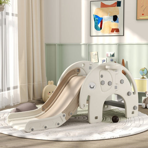 Rootz Kids Slide - Indoor Playground - Toddlers Slide - 3-in-1 - Elephant Shape - Non-Slip Steps - HDPE Panels - 163 x 57 x 75cm