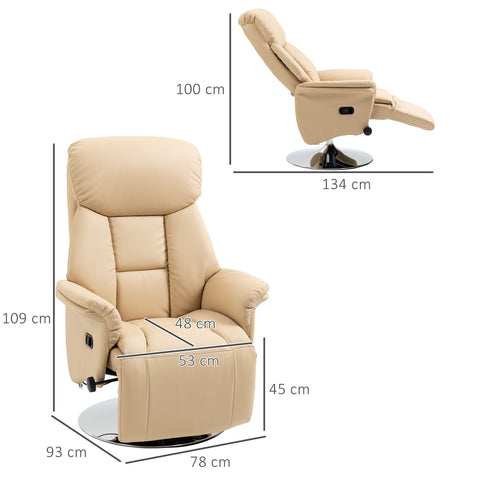 Rootz Lying Armchair - Recliner Chair - Rotatable Foot Stool - Maximum Relaxation - 78x80x109 cm