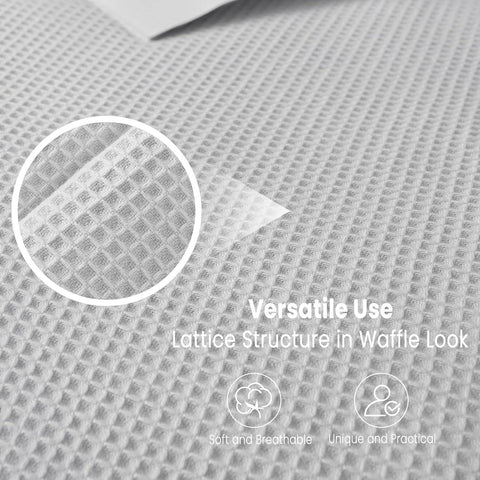 Rootz Daily Blanket - Waffle Optics - Cotton Throw - Breathable & Light - 170 x 210 cm - Ideal for Bed or Sofa