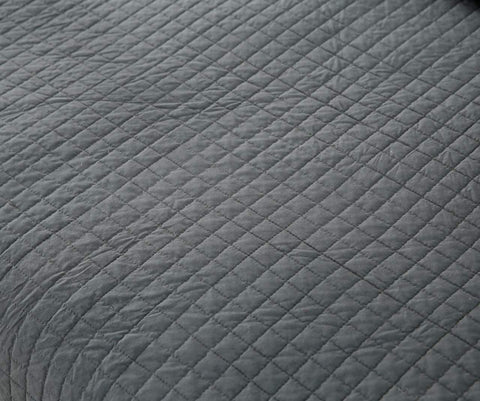 Rootz Patchwork Quilting Blanket - Comforter - Reversible Blanket - Breathable and Skin-Friendly - Grey 240 x 260cm
