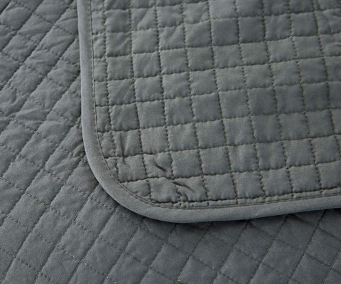 Rootz Patchwork Quilting Blanket - Comforter - Reversible Blanket - Breathable and Skin-Friendly - Grey 240 x 260cm
