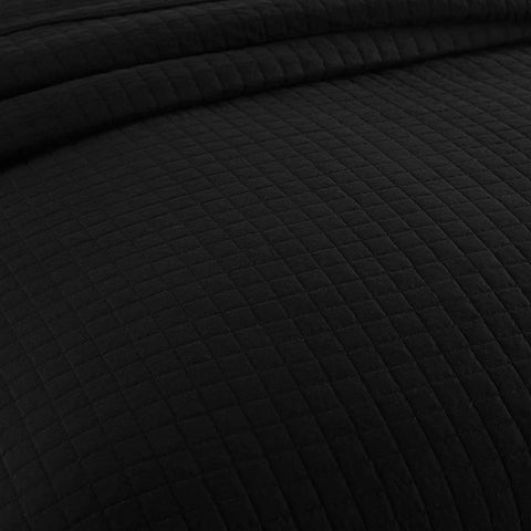 Rootz Daily Blanket Quilted Black - WEDENDESIGN Patchwork - Bedspread - Extra Comfort - 220 x 240 cm - Modern - Machine Washable