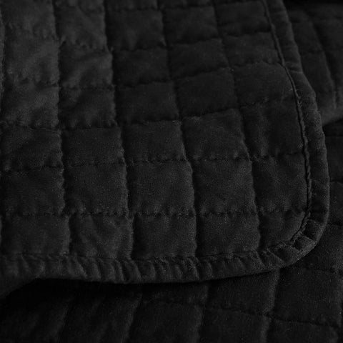 Rootz Daily Blanket Quilted Black - WEDENDESIGN Patchwork - Bedspread - Extra Comfort - 220 x 240 cm - Modern - Machine Washable