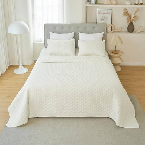 Rootz 3-Part Daily Blanket Set - Bedspread - Comforter - Hypoallergenic & Breathable - 220 x 240 cm - Includes 2 Pillowcases 50 x 70 cm