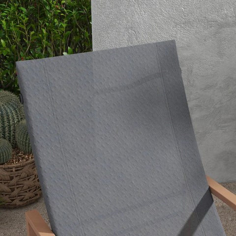 Rootz Garden Chair - Patio Chair with Stool - Weatherproof - Mesh Cover - Metal Frame - Terrace - Hallway - Living Room - Brown - 66W x 88D x 95H cm