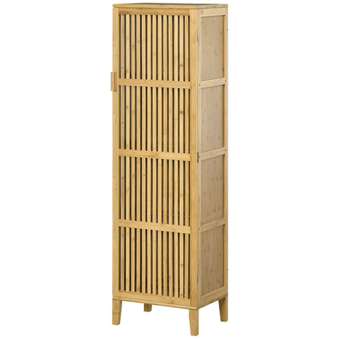 Rootz Bamboo Storage Cabinet - Organizer - Tall Cabinet - Space-Saving - 40 x 30 x 140 cm