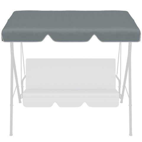 Rootz Hollywood Swings - Replacement Roof - Garden Swing - Swing Canopy - UV50+ Protection - Protection Rain - 200g/m² Polyester - Dark Gray - 192W x 144D cm