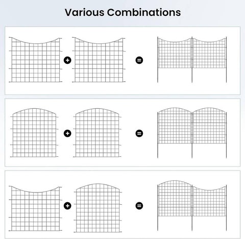Rootz Pond Fence Garden Barrier - Metal Lattice - Plug-In Fence - Rust Resistant - 70 x 64 cm - Black - Weatherproof & Durable